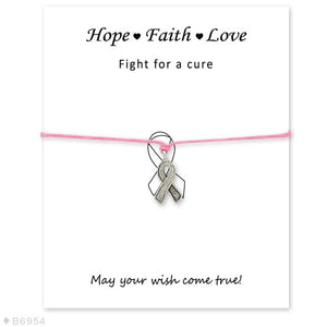 Style with Inspiration - Breast Cancer Awareness Pink Ribbon Bracelets