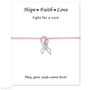 Style with Inspiration - Breast Cancer Awareness Pink Ribbon Bracelets