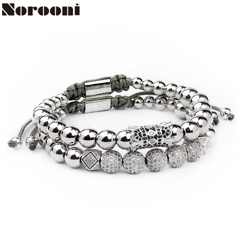 Stainless Steel Beads Bracelets - Men Jewelry Charms Bracelets For Men